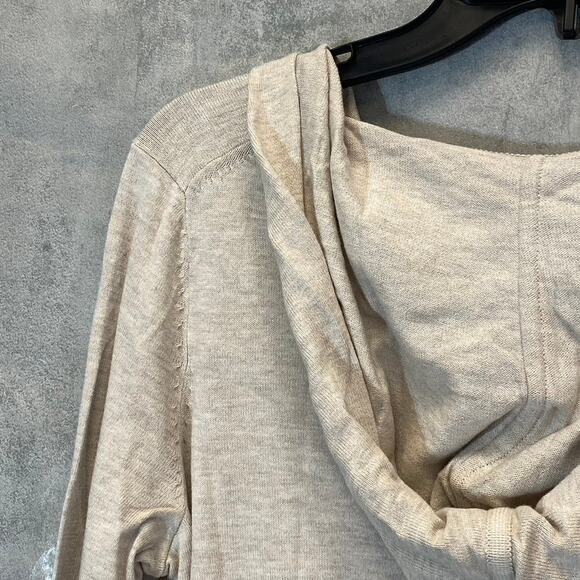 NIC+ZOE Women's Canvas V-Neck Hooded Lightweight Vital Pullover Sweater SZ S - Picture 4 of 9